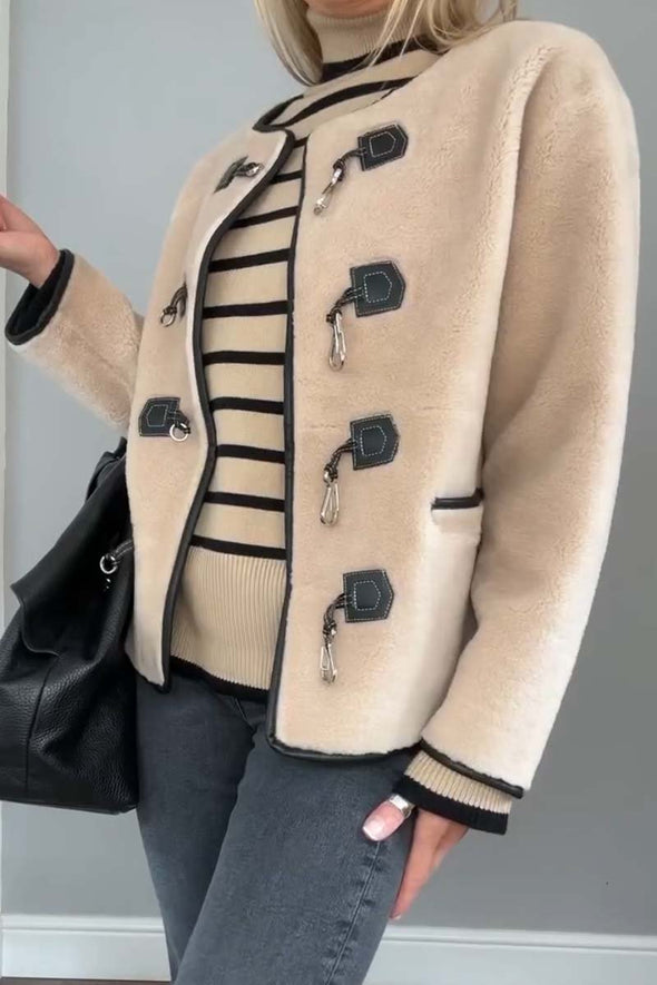 Women's Casual Exquisite Buckled Short Jacket