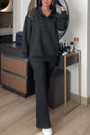 Women's Casual Solid Color Pants Suit