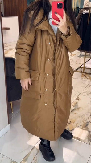 Women's Hooded Long Sleeve Overcoat