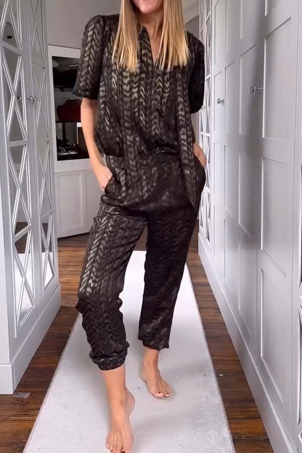 Women's casual printed suit