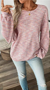 Women's Casual Colorful Crew Neck Tops