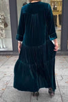 Women's Silk V-neck Long-sleeved Dress