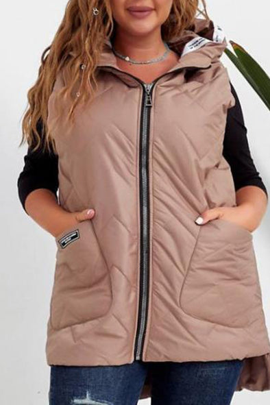 Women's down jacket hooded vest