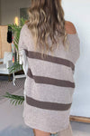 Women's Casual Long Sleeve Striped Sweater