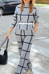 Ladies Casual Commuting Plaid Suit