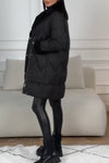 Women's loose casual down overcoats