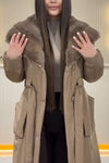 Woman Casual Plush Lapels And A Windproof And Warm Long Coat