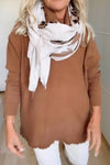 Women's casual solid color turtleneck sweater