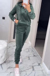 Women's Casual Velvet Hooded Track Suit