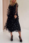 Women's V-neck Long-sleeved Lace Dress