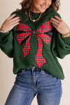 Women's Christmas Knitted Bow Sweater