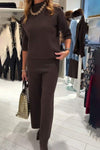 Women's Turtleneck Sweater and Trousers Two-piece Set