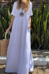 Women's Casual Solid Color Cotton Linen Dress