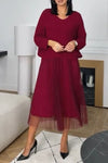 Women's Long Sleeve Patchwork Dress