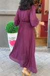 Women's V-neck Long Sleeve Dress