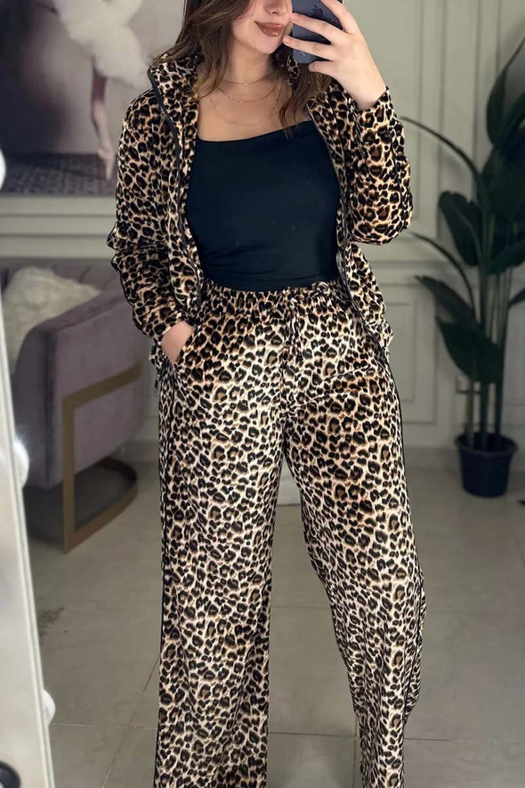 Women's Casual Animal Print Suit