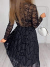 Women's V-neck Tulle Patchwork Dress