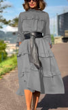 Women's Casual High Waist Loose Cake Dress