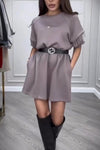 Women's Loose Hoodie Dress With Fringe Decoration