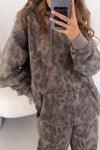 Women's Leopard Print Hoodies and Trousers Set