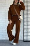 Women's Casual Round-neck Knitted Two-piece Suit