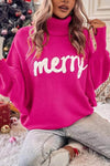 Women's Christmas High-neck Loose Sweater