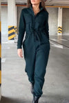 Women's Casual Solid Color Pocket Jumpsuit