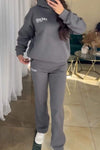 Women's Long Sleeve Hooded Sweatshirt Two Piece Set