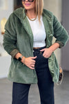 Women's Casual Solid Color Plush Jacket