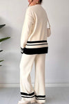 Women's Casual Colorblock Knit Two-Piece Set