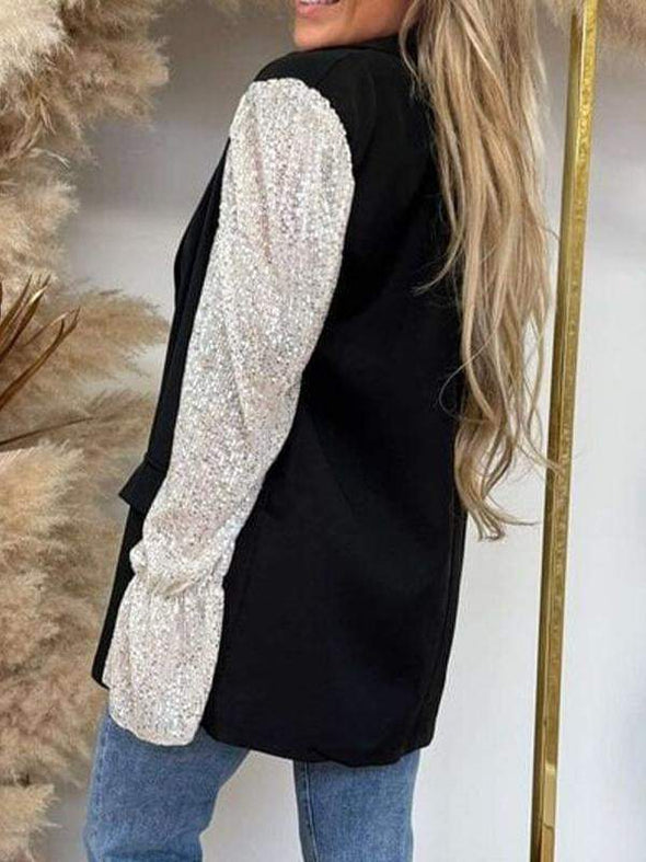 Women's Sequin Patchwork Blazer