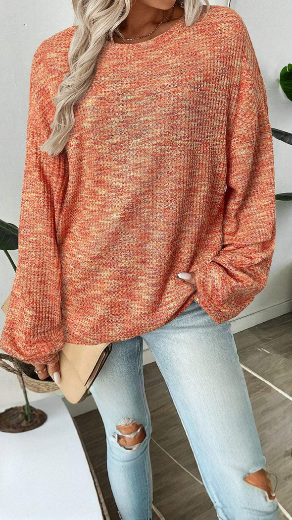 Women's Casual Colorful Crew Neck Tops