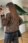 Women's Casual Leopard Print Button Down Cardigan