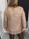 Women's V-neck Sequined Casual Top