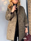 Women's Lapel Leopard Print Cotton Coat