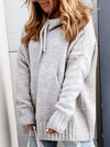 Women's Solid Color Knitted Hoodies