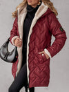 Women's Hooded Plush Long Coat