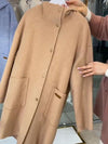 Women's Solid Color Hooded Coat