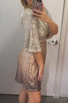 Women's Fashion Holiday Party Gradient Sequin Dress