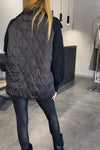 Women's Casual Lapel Knitted Patchwork Cotton Jacket