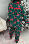 Women's Lapel Long Sleeve Christmas Home Clothes