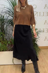 Ladies casual sequined sweater skirt suit