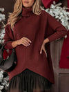 Women's Solid Color Turtleneck Sweater