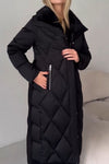 Women's Casual Diamond Pattern Warm Cotton Jacket