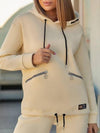 Women's Patchwork Long-sleeved Hoodies Two-piece Set