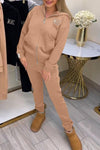 Women's Solid Color Casual Hooded M Pattern Suit