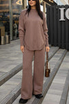 Women's Casual Round-neck Long-sleeved Two-piece Suit