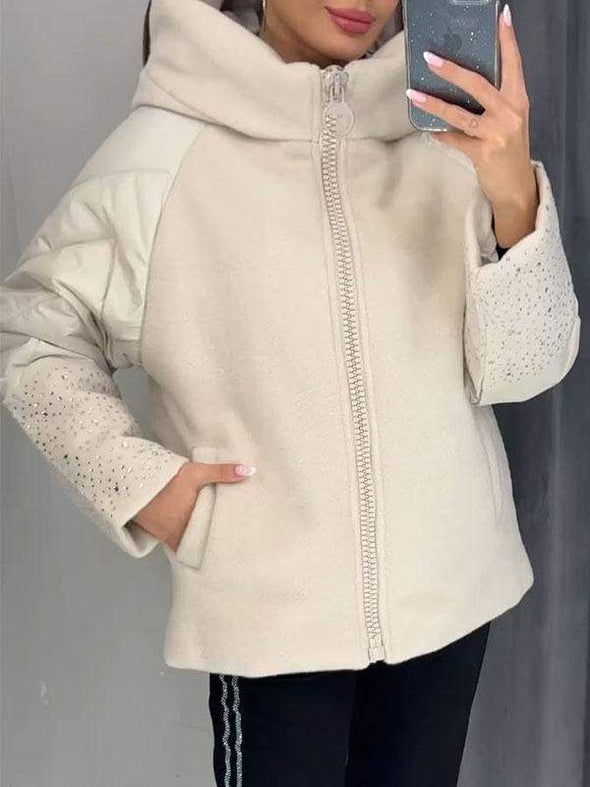 Women's Turtleneck Hooded Cotton Coat