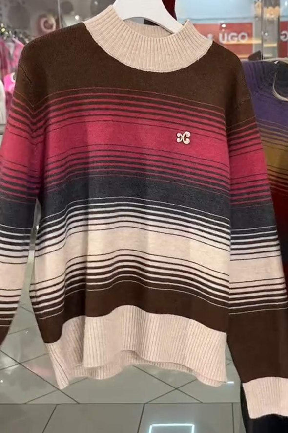 Women's Contrast Stripe Jumper