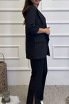 Women's Simple Long Sleeve Two Piece Suit